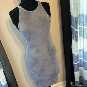 Old Navy medium ribbed tank gray splashed shadow dress